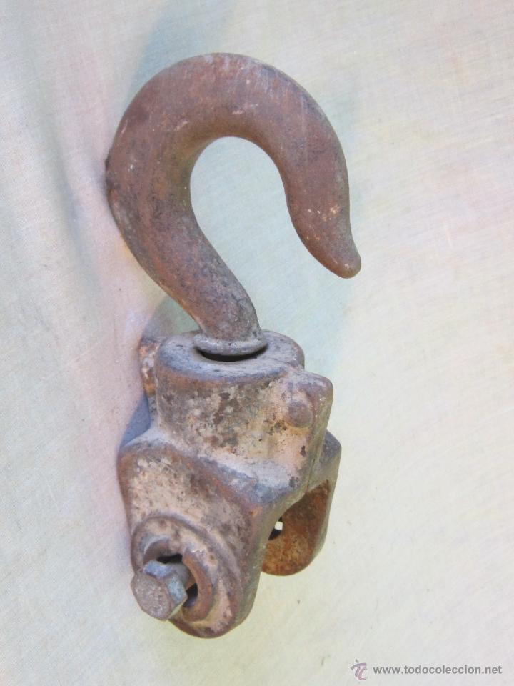 Antig&uuml;edades: GANCHO GIRATORIO ANTIGUO PARA POLEA - Foto 3
