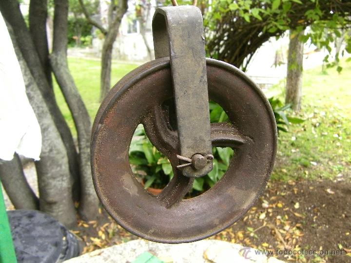 Antig&uuml;edades: POLEA DE HIERRO FORJADO-ANTIGUA- - Foto 2