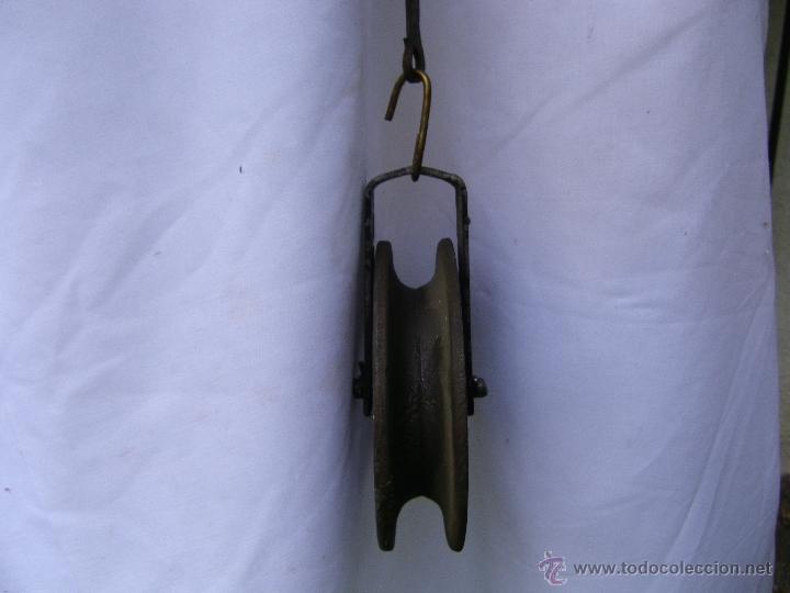 Antig&uuml;edades: POLEA DE HIERRO FORJADO-ANTIGUA- - Foto 3