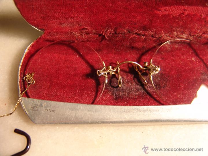 Antig&uuml;edades: ANTIGUAS GAFAS DE ORO CON SU FUNDA ORIGINAL - Foto 2