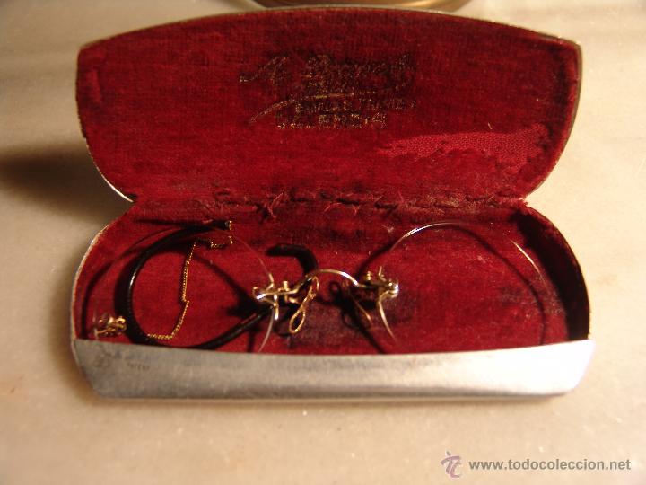 Antig&uuml;edades: ANTIGUAS GAFAS DE ORO CON SU FUNDA ORIGINAL - Foto 4