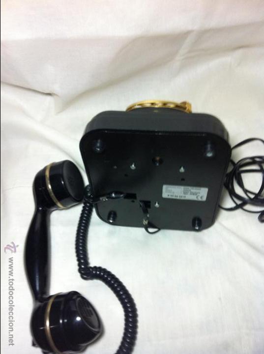 Tel&eacute;fonos: Telefono negro dorado funciona - Foto 3
