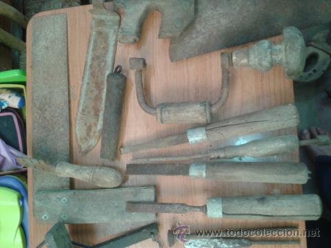 Antig&uuml;edades: LOTE 13 HERRAMIENTAS CARPINTERO ANTIGUAS - Foto 4