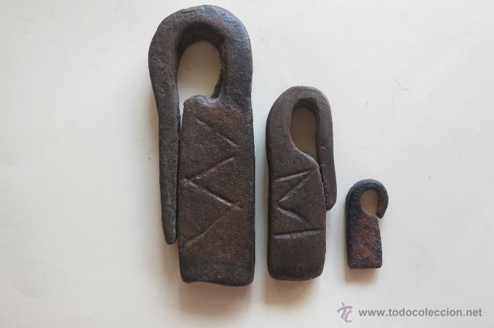 Antig&uuml;edades: pesas Castellanas de una libra ,media y onza - Foto 1