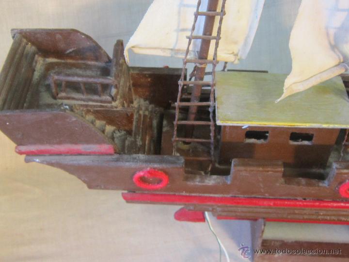 Antig&uuml;edades: barco caravela artesanal en madera - Foto 7