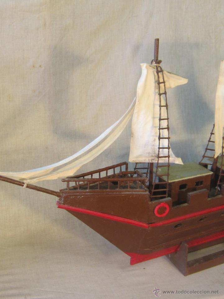 Antig&uuml;edades: barco caravela artesanal en madera - Foto 11
