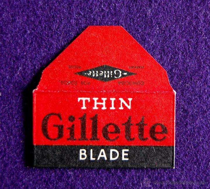 Antig&uuml;edades: HOJA DE AFEITAR ANTIGUA - THIN GILLETTE BLADE - SIN USAR - Foto 1