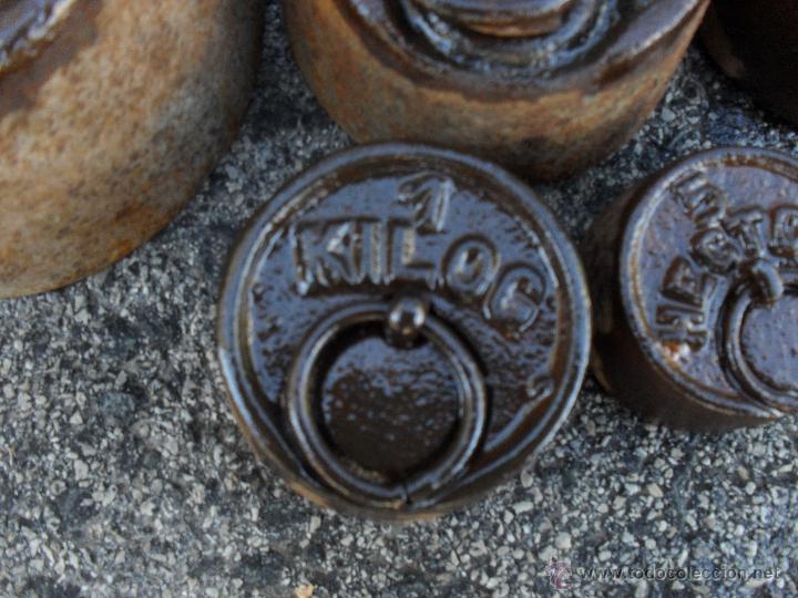 Antig&uuml;edades: JUEGO DE CINCO PESAS DE HIERRO ,NUMERO 2 - Foto 5