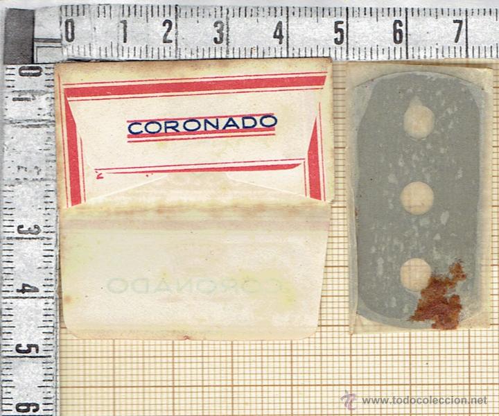Antig&uuml;edades: FUNDA HOJA DE AFEITAR MARCA CORONADO CON CUCHILLA. - Foto 2