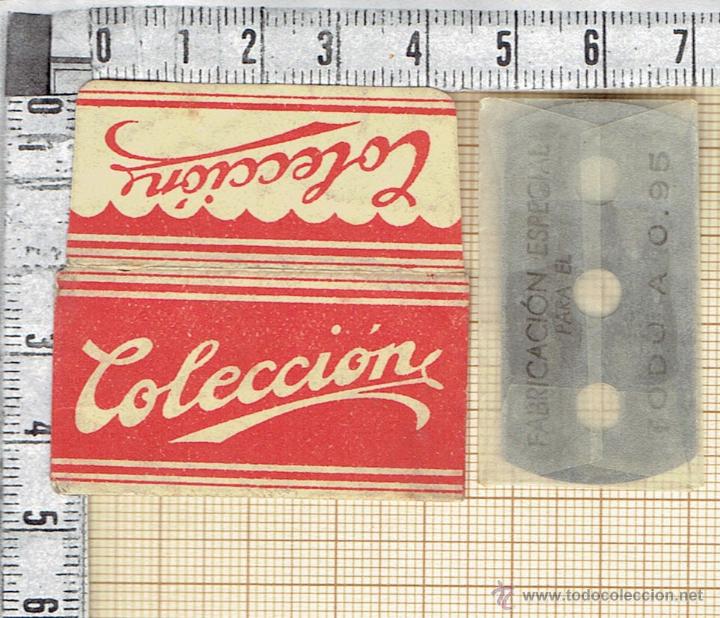 Antig&uuml;edades: FUNDA HOJA DE AFEITAR MARCA COLECCI&Oacute;N CON CUCHILLA. - Foto 1