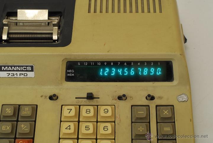 Antig&uuml;edades: Calculadora electr&oacute;nica Mannics 731PD. Funcionando. - Foto 2