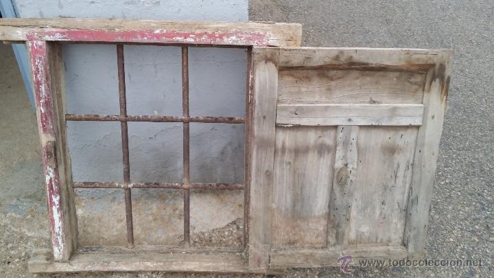 Antig&uuml;edades: antigua ventana de madera con rejas de forja. - Foto 6