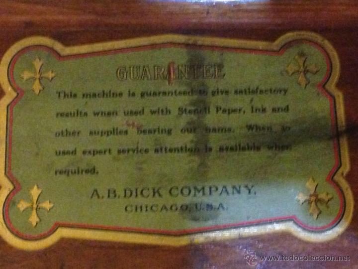Antig&uuml;edades: MIMEOGRAFO DE EDISON DE 1906 EN COMPLETO CON ACCESORIOS - Foto 16