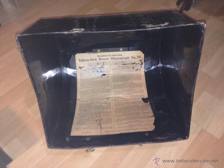 Antig&uuml;edades: MIMEOGRAFO DE EDISON DE 1906 EN COMPLETO CON ACCESORIOS - Foto 18