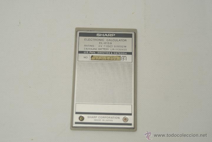 Antig&uuml;edades: Calculadora Sharp EL-8159. Funcionando y con sonido. - Foto 3