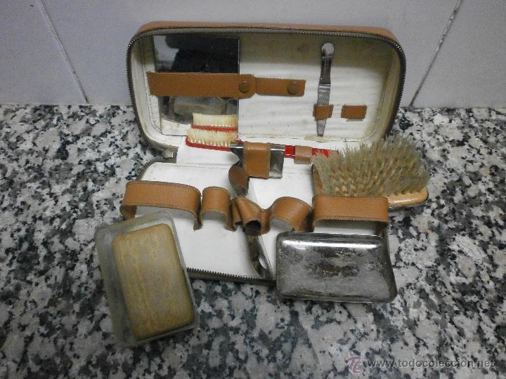 Antig&uuml;edades: ESTUCHE DE AFEITAR INCOMPLETO - Foto 2