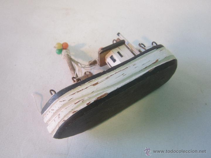 Antig&uuml;edades: BARCO PESQUERO EN MADERA - PEQUE&Ntilde;O - Foto 3