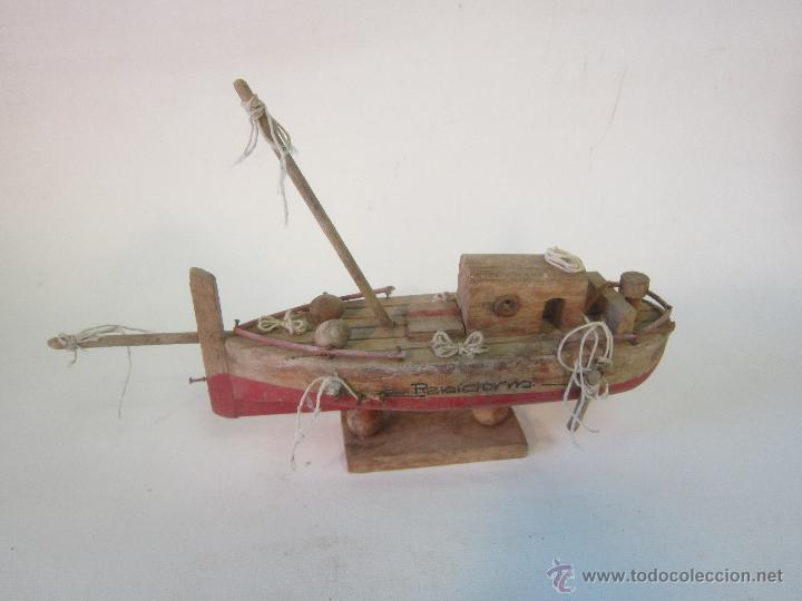Antig&uuml;edades: BARCO PESQUERO EN MADERA - PEQUE&Ntilde;O - Foto 1