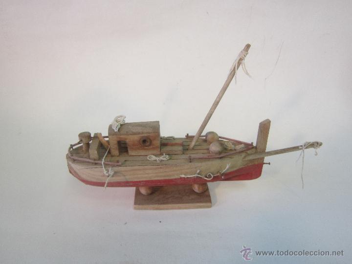 Antig&uuml;edades: BARCO PESQUERO EN MADERA - PEQUE&Ntilde;O - Foto 2