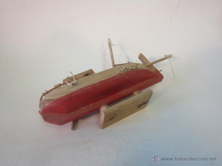 Antig&uuml;edades: BARCO PESQUERO EN MADERA - PEQUE&Ntilde;O - Foto 3