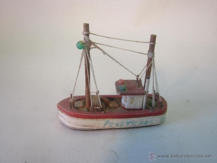Antig&uuml;edades: BARCO PESQUERO EN MADERA - PEQUE&Ntilde;O - Foto 1