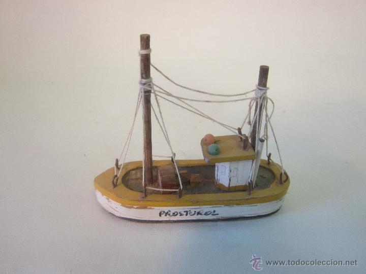 Antig&uuml;edades: BARCO PESQUERO EN MADERA - PEQUE&Ntilde;O - Foto 1