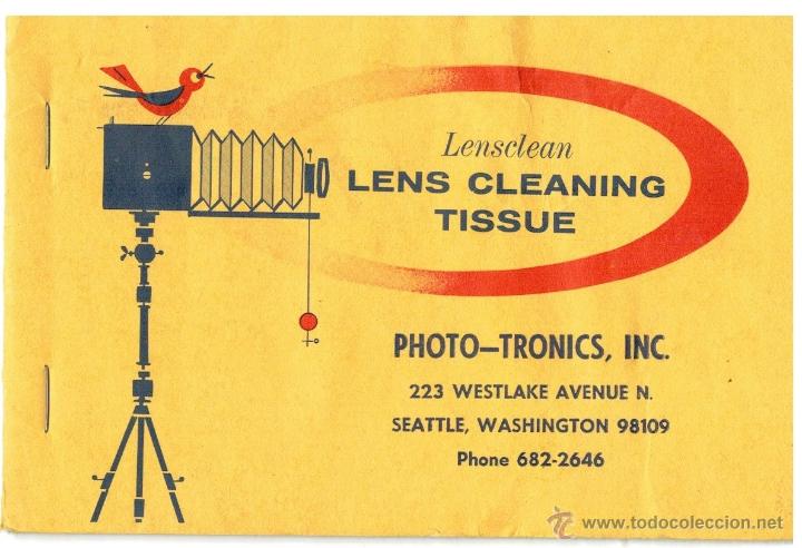 Antig&uuml;edades: PAPEL PARA LENTES - LENS CLEANING TISSUE - Foto 1