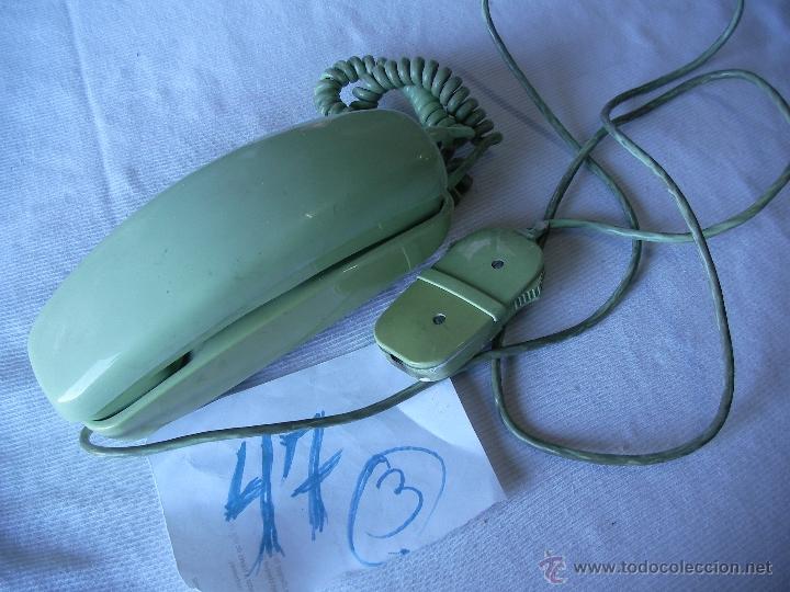 antiguo telefono gondola verde pastel - Compra venta en todocoleccion