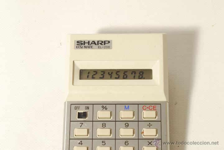 Antig&uuml;edades: Calculadora Sharp Elsi Mate EL-208. Funcionando. - Foto 2