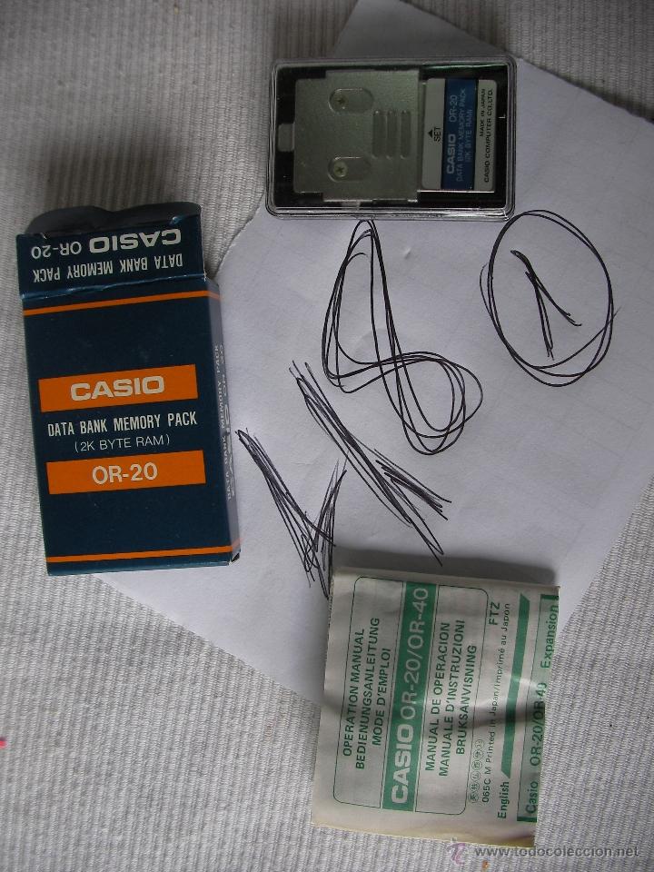 Antig&uuml;edades: TARJETA DE MEMORIA BANCO DE DATOS 2K BYTE RAM - CASIO OR-20 - Foto 1