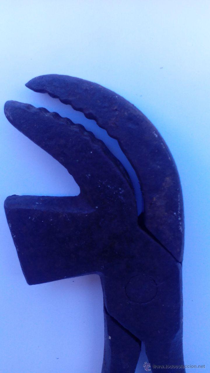 Antig&uuml;edades: ALICATES ZAPATERO CON MANDIBULA CURVA Y MARTILLO - Foto 2
