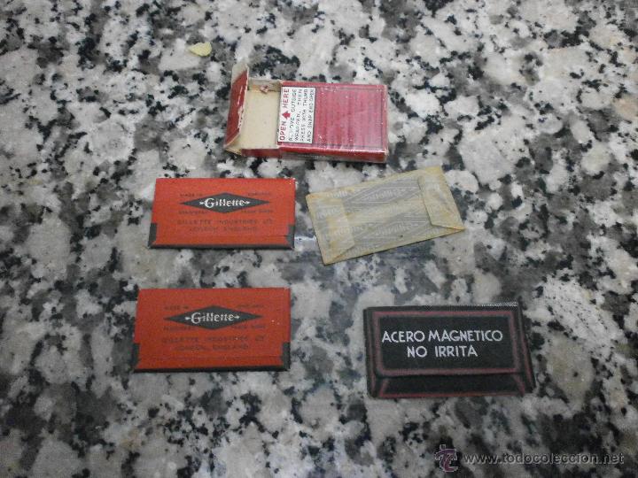 Antig&uuml;edades: CAJA HOJAS DE AFEITAR  GILLETTE BLADES Y OTRAS - Foto 3
