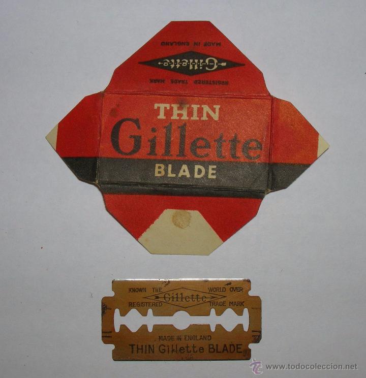 Antig&uuml;edades: HOJA DE CUCHILLA THIN GILLETE BLADE (ENGLAND) - Foto 1