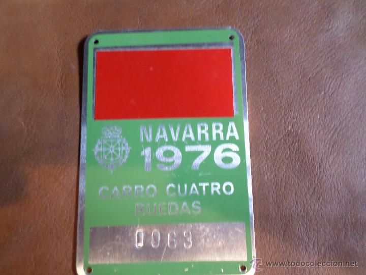 Antig&uuml;edades: MATRICULA DE CARRO NAVARRA 1976 - Foto 1