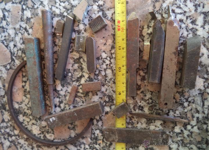Antig&uuml;edades: ANTIGUO JUEGO DE BISELES HERRAMIENTAS DE TORNERO - Foto 1