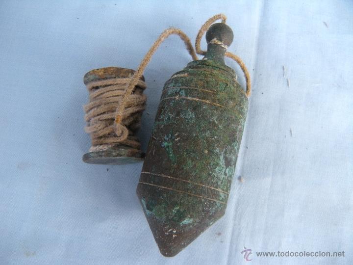 Antig&uuml;edades: ANTIGUA PLOMADA PLOMO DE BRONCE. - Foto 3