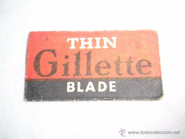 Antig&uuml;edades: CUCHILLA DE AFEITAR THIN GILLETTE BLADE - Foto 1