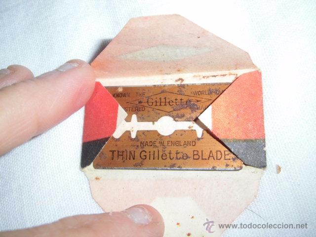 Antig&uuml;edades: CUCHILLA DE AFEITAR THIN GILLETTE BLADE - Foto 3