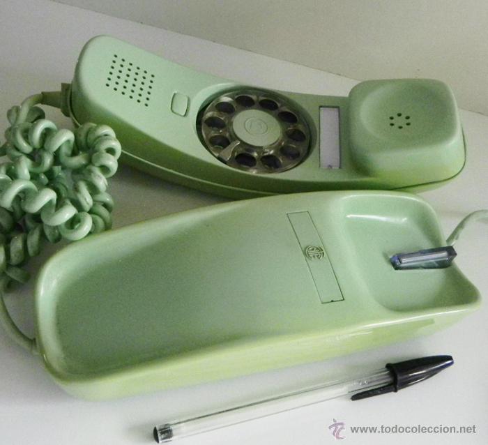 antiguo teléfono modelo góndola verde vintage r - Acquista