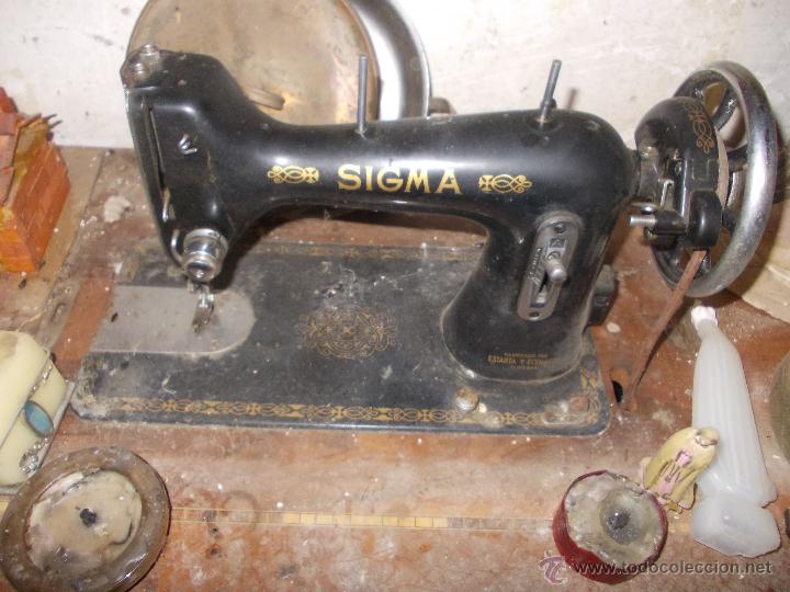 Antig&uuml;edades: maquina de coser sigma con pie de hierro-original. - Foto 2
