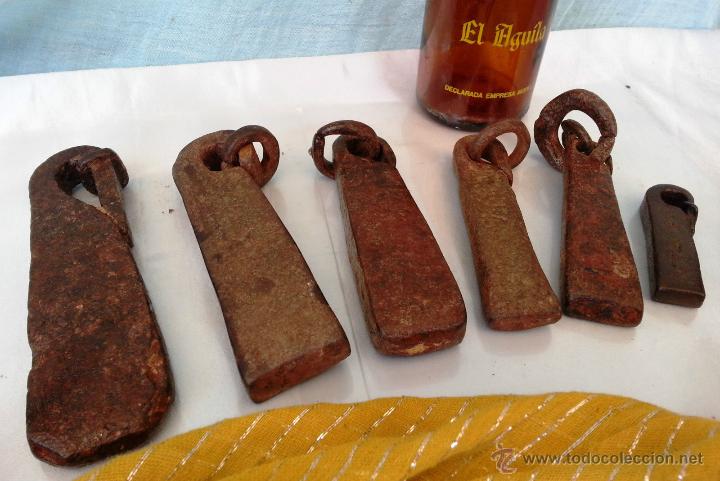 Antig&uuml;edades: JUEGO DE PESAS CENTENARIAS - Foto 1