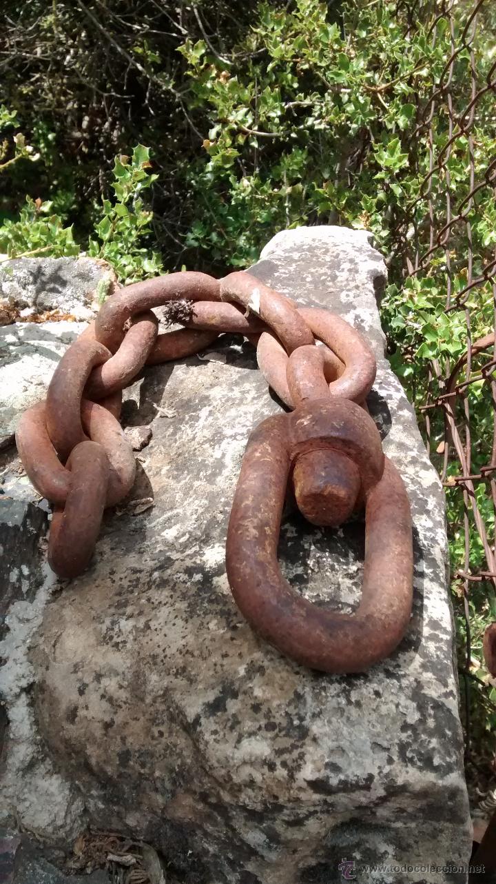Antig&uuml;edades: Cadena de 40 cm de longitud, eslab&oacute;n de 7,5 x 5 cm - Foto 1
