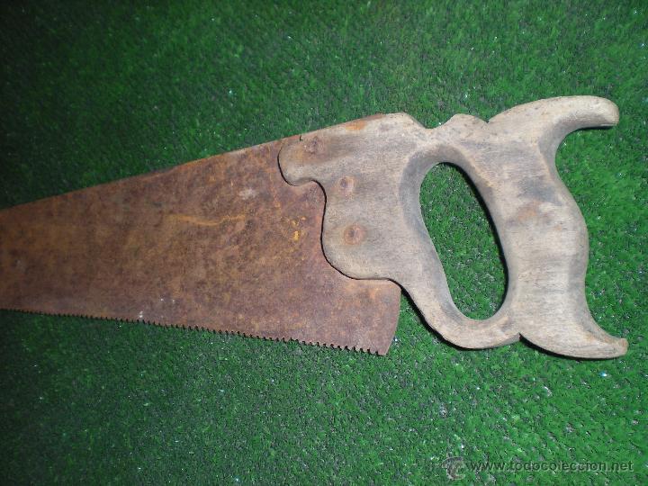 Antig&uuml;edades: Serrucho de mano 50x12cm - Foto 4