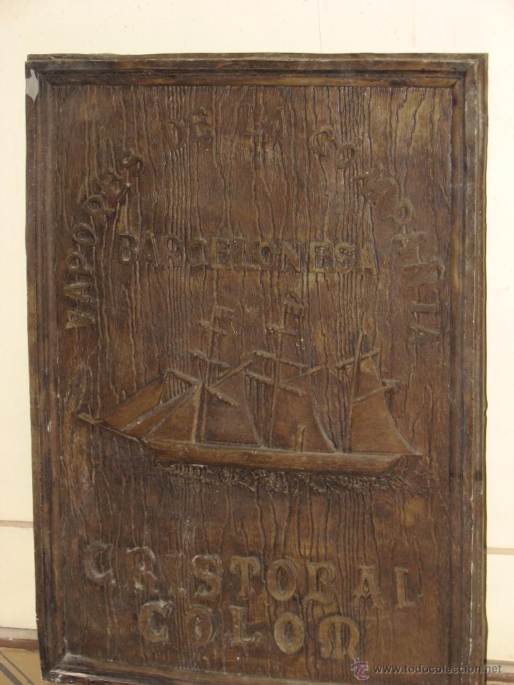 Antig&uuml;edades: CUADRO COMMEMORATIVO DEL VAPOR CRISTOBAL COL&Oacute;N - Foto 1