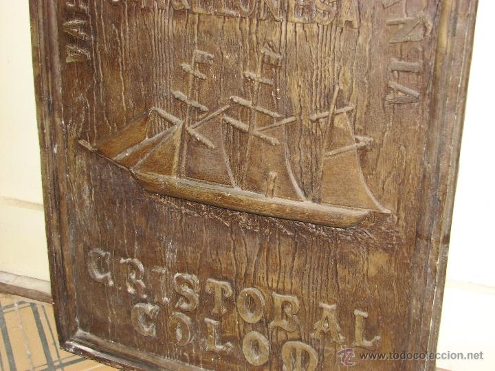 Antig&uuml;edades: CUADRO COMMEMORATIVO DEL VAPOR CRISTOBAL COL&Oacute;N - Foto 8
