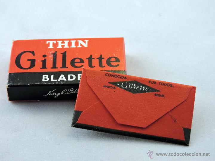 Antig&uuml;edades: CUCHILLAS AFEITAR THIN GILLETTE BLADE - Foto 2