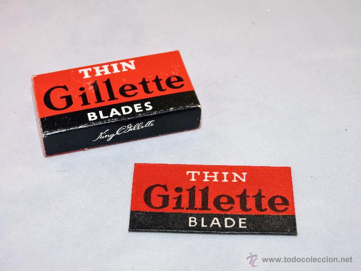 Antig&uuml;edades: CUCHILLAS AFEITAR THIN GILLETTE BLADE - Foto 3