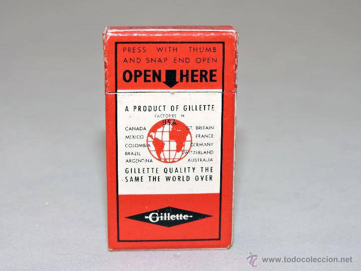 Antig&uuml;edades: CUCHILLAS AFEITAR THIN GILLETTE BLADE - Foto 4