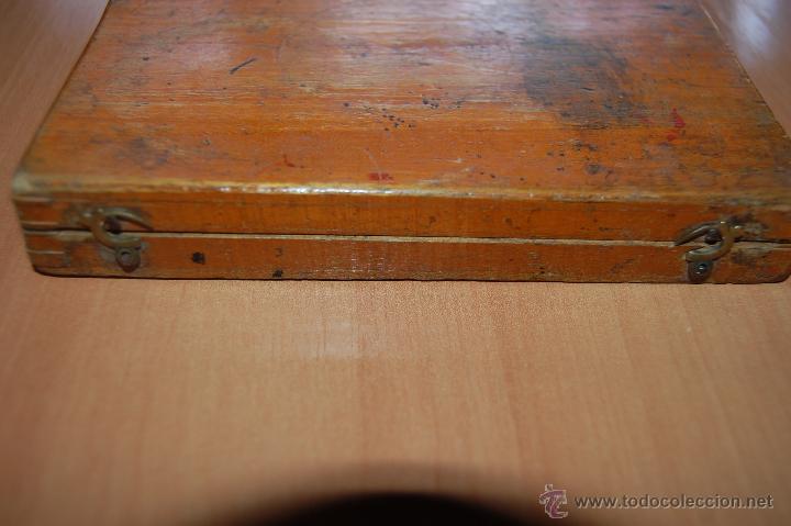 Antig&uuml;edades: ANTIGUA CAJA COMPAS + COMPLEMENTOS ACERO Y BRONCE CIRCA CAJA ORIGINAL - Foto 2