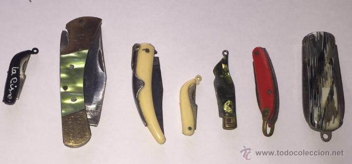 Antig&uuml;edades: Lote de 7 navajas de colecci&oacute;n en miniatura - Foto 1